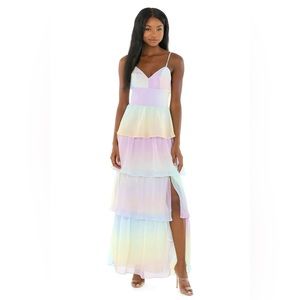 Colorful Amanda Uprichard Thaddea Maxi Dress